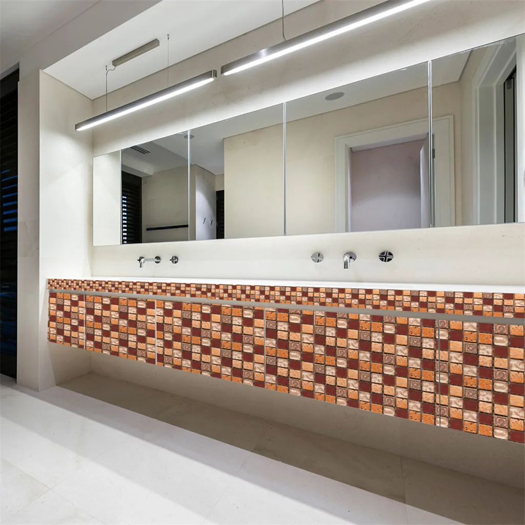 10 шт. самоклеющиеся наклейки для ванной комнаты кухни Декор дома настенная 3D