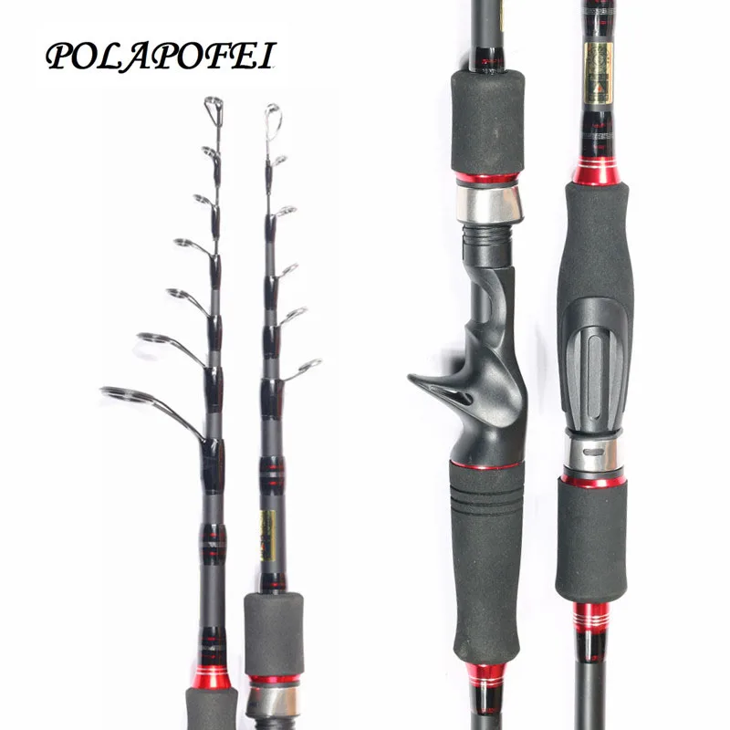 Карбоновая удочка для рыбалки 46T приманки спиннинг морская телескопическая