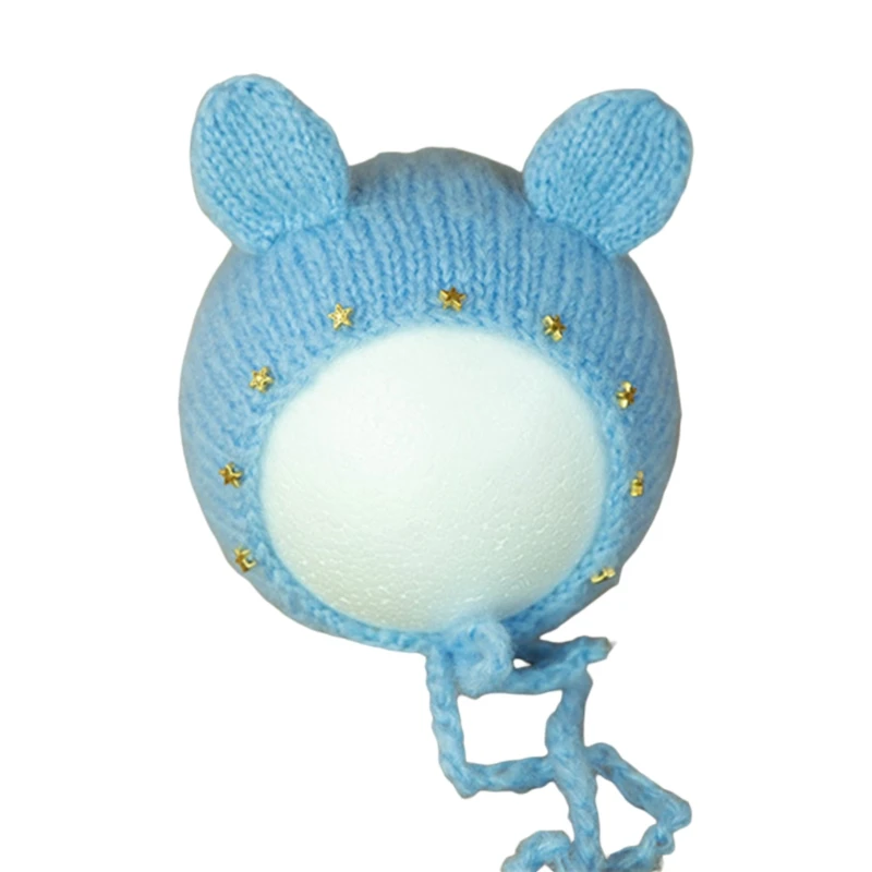 

Newborn Photography Posing Props Cute Crochet Knitted Hat Baby Infants Photo Shooting Beanies Cap