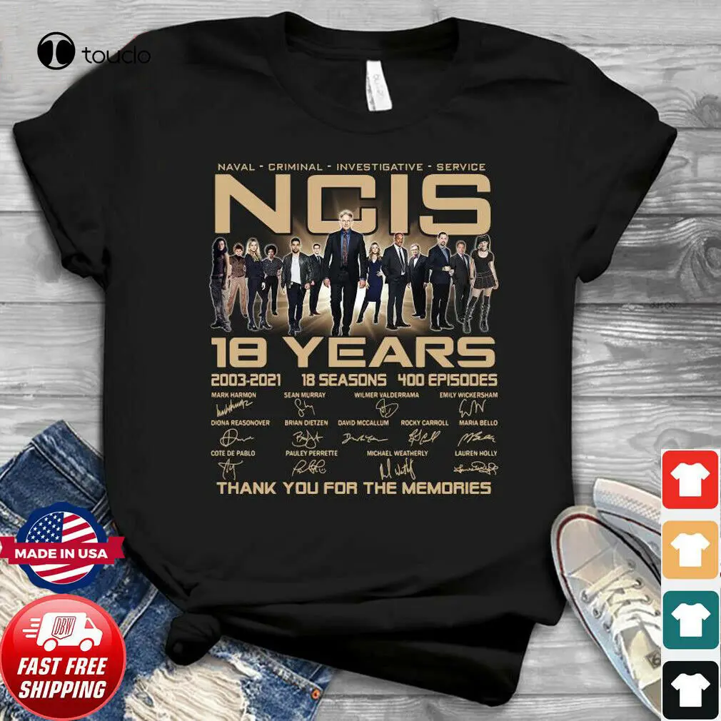 

Футболка унисекс с надписью Ncis 2003-2021, 18 лет