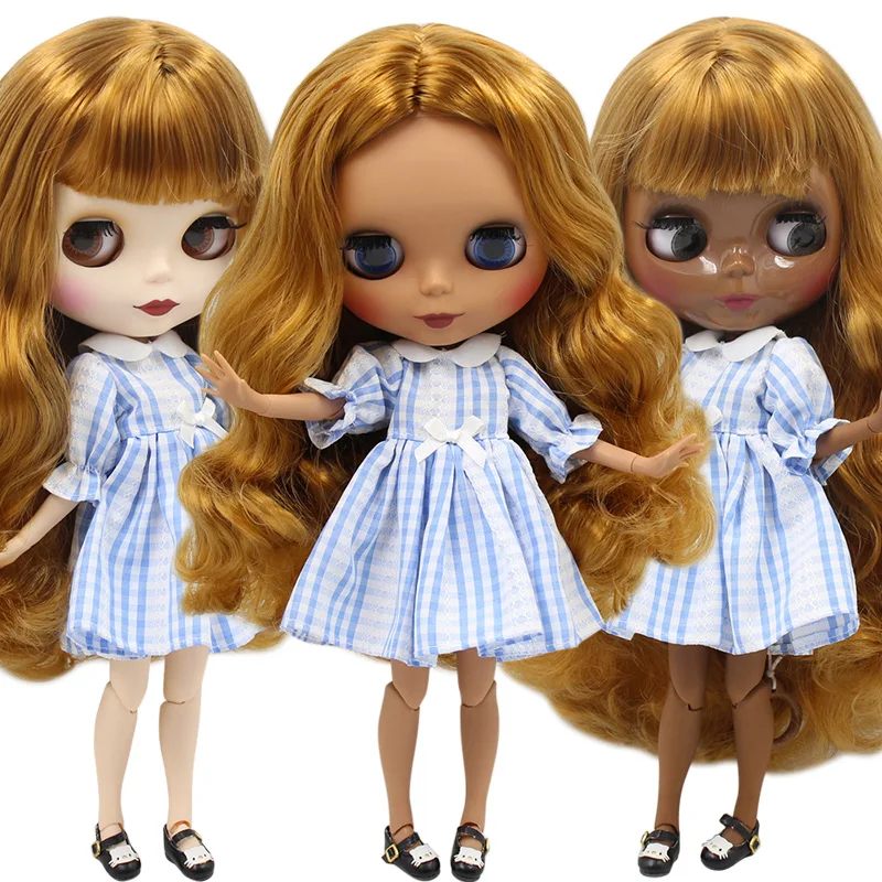 Ледяной DBS Blyth кукольные нет. BL0635 золотистые волосы на заказ 1/6 bjd ob24 платье для