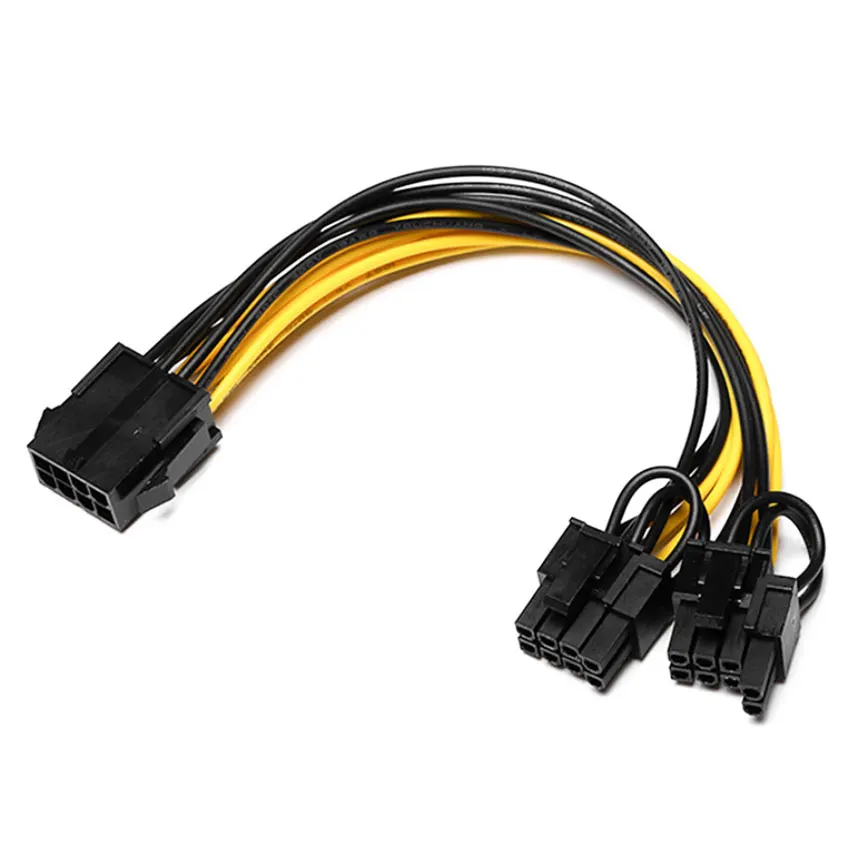 Кабель преобразователя питания PCI Express с 8 Pin на dual (6 + 2) для видеокарты