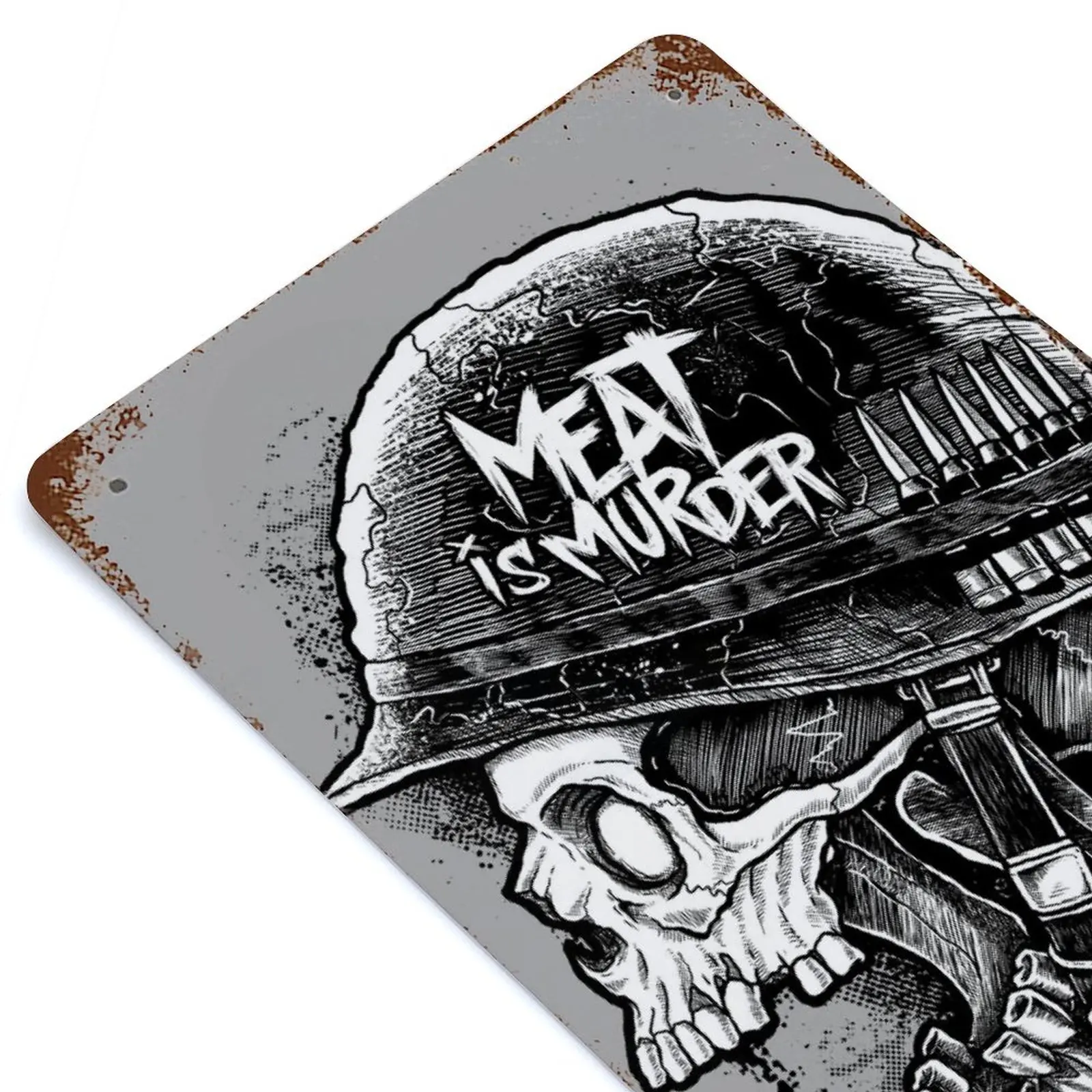 

Meat Is Murder Printed Retro Metal Poster Decor Home Wall Decoration Tin Sign Plaque