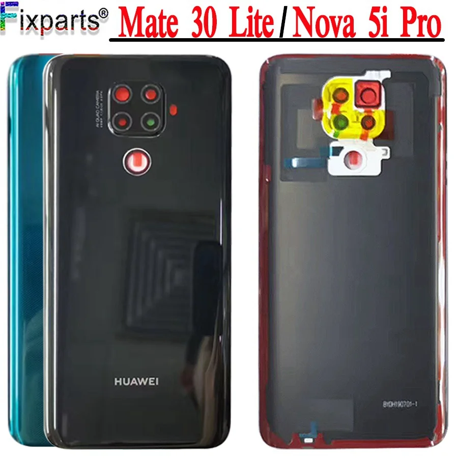 

New For Huawei Mate 30 Lite Battery Cover housing Door Rear Glass SPN-AL00 Case 6.26" For Huawei Nova 5i Pro Back Battery Cover
