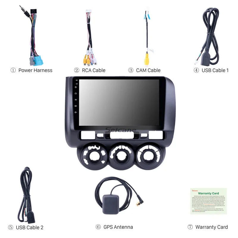 Seicane Android 8.1 9 inch Car GPS Radio Multimedia player for 2002-2008 Honda Jazz Manual AC Right Hand Drive Head Unit Stereo |