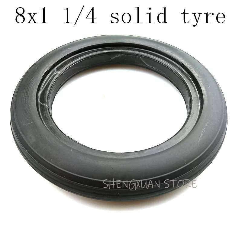 

Высокопроизводительная сплошная шина 8x1 1/4 без накачивания, хорошего качества для электросамоката, сплошная шина 8*1 1/4