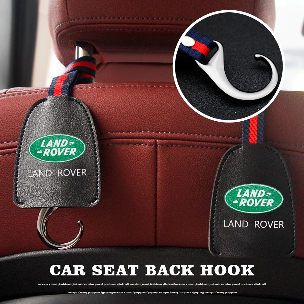 

Car Seat Headrest Hanger Bag Hook Purse Grocery Holder For Land Rover Range Rover Evoque Velar Defender Discovery Freelander