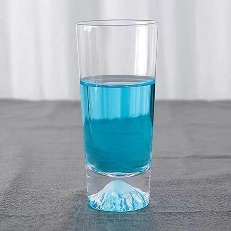 

2PCS/LOT Home Crystal Glass Water Cup Juice Cup Creative Snow Mountain Cup Kitchen Dining Bar