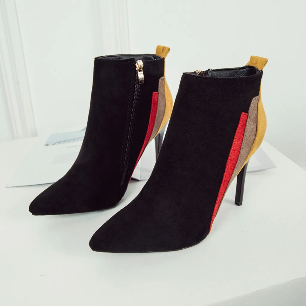 SAGACE High Heel Ankle Boots Sexy Charm Women Elegant Pointed Toe Booties Shoes Ladies Thin Super | Обувь