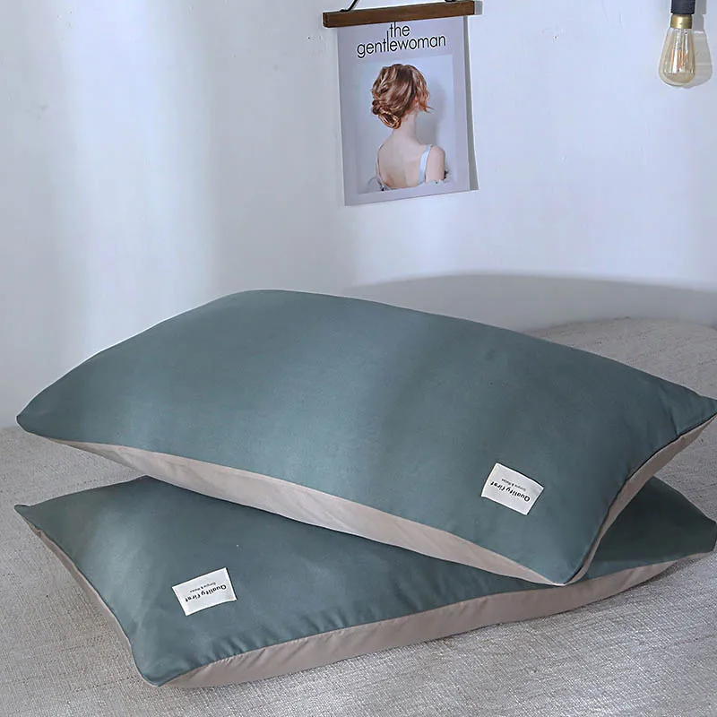 cyan-blue beige Одноцветный чехол для подушки OLOEY, 1 шт., размер 48x74, чехол для подушки в кратком стиле, прямоугольные мягкие декоративные наволочки - Цвет: cyan-blue beige