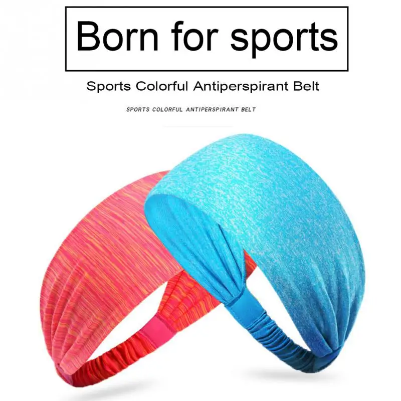 

Men Women Soft Elastic Band Head Sweatband Outdoor Sports Fitness Anti-slip Breathable Basketball Sweat-absorbent Cycling Yoga