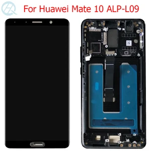 original display for huawei mate 10 lcd with frame 5 9 mate10 alp l09 alp l29 lcd display touch screen panel no fingerprint free global shipping