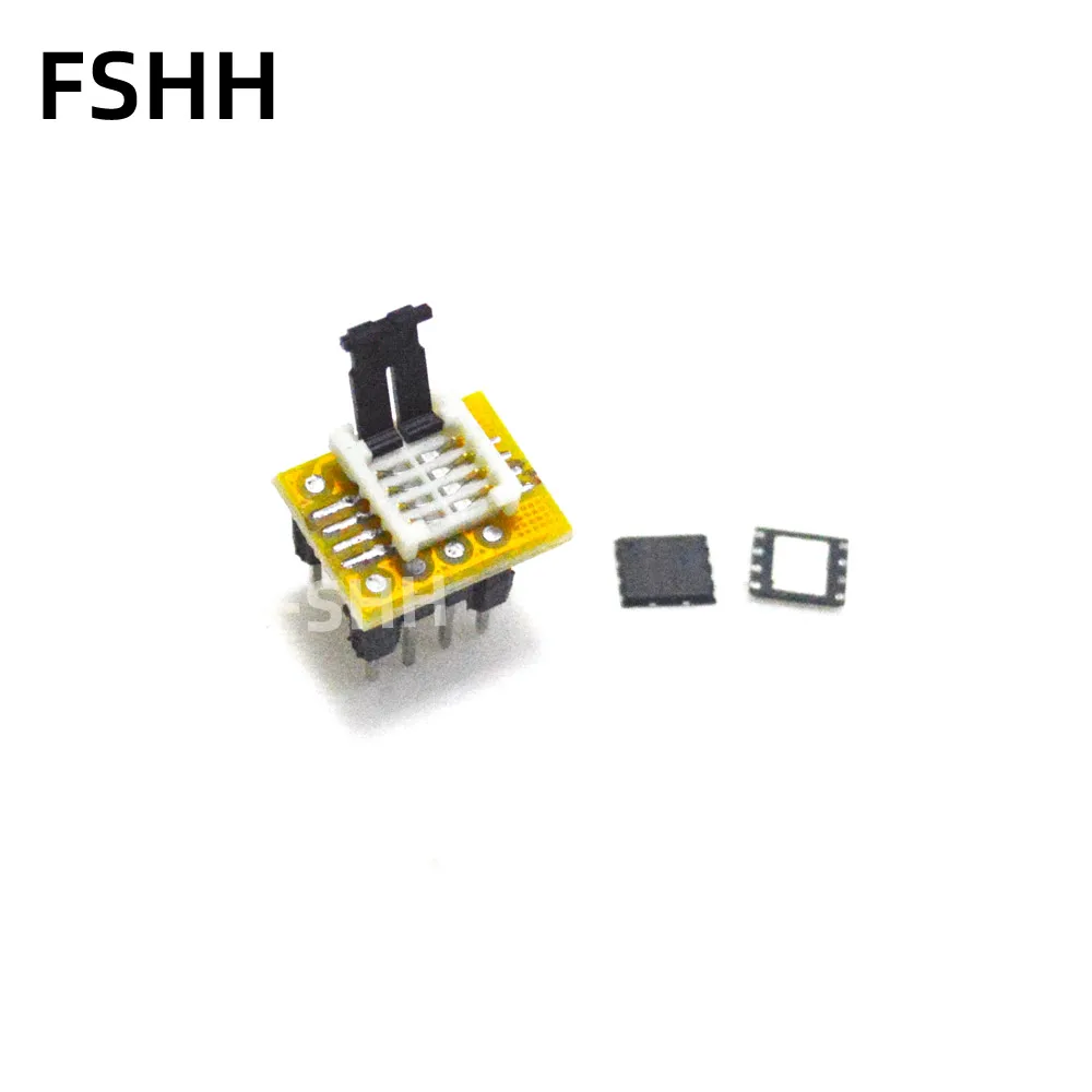 Mini Adaptador de Soquete Qfn8 para Dip8 Adaptador de Programador Qfn8 Wson8 Dfn8 Mlf8 Vfnd8 5*6 mm Tomada de 1.27 mm Peças e Computadores Industriais