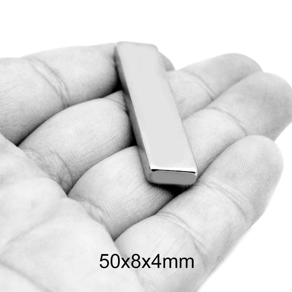 Силовой неодимовый магнит толщиной 4 мм Прочный Постоянный 50x8x4 2 ~ 30 шт. |