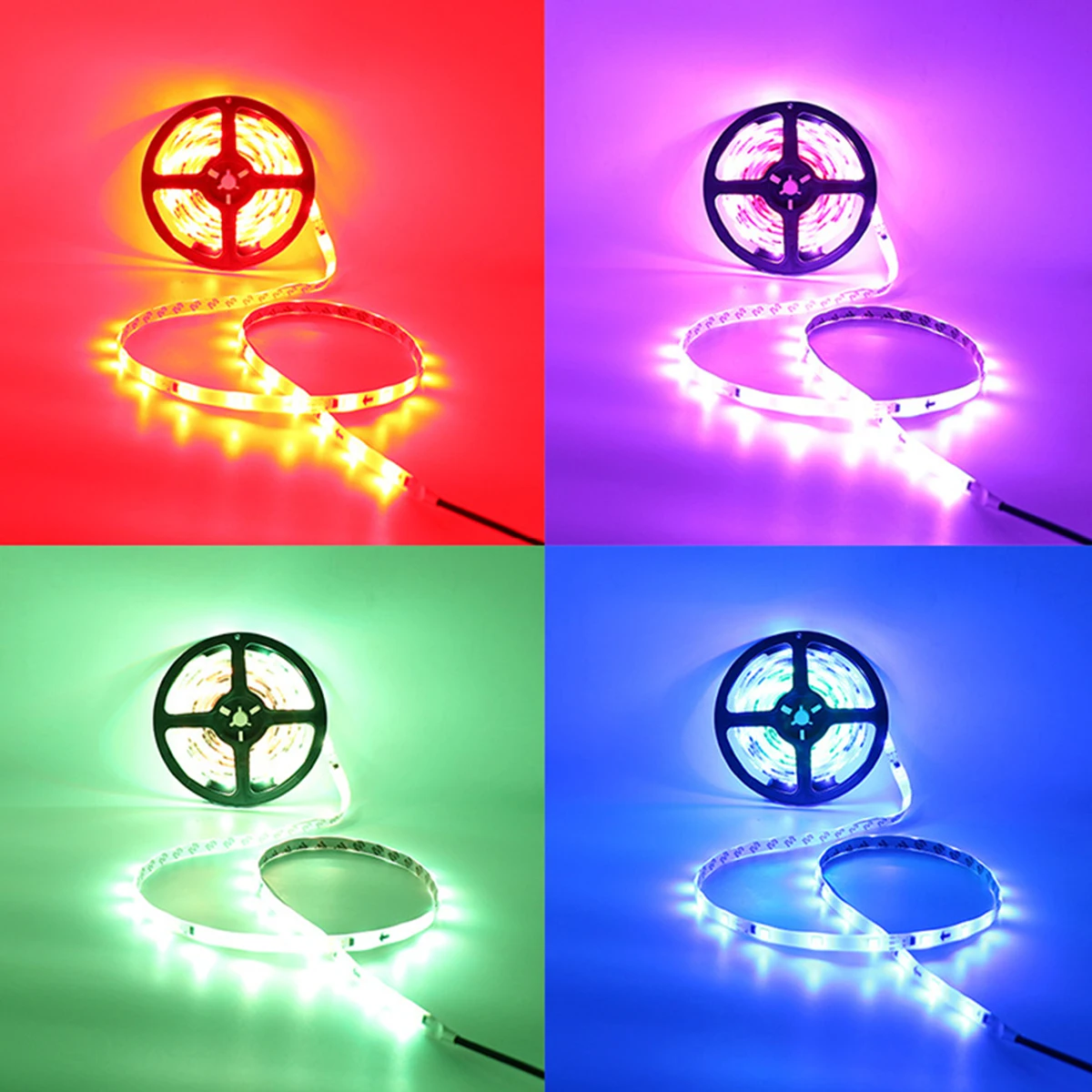 Затемнение светодиодные RGB ленты SMD 5050 Водонепроницаемые гибкие RGB ленты огни самоклеющиеся неоновые световые фестивальные освещения с пультом дистанционного управления
