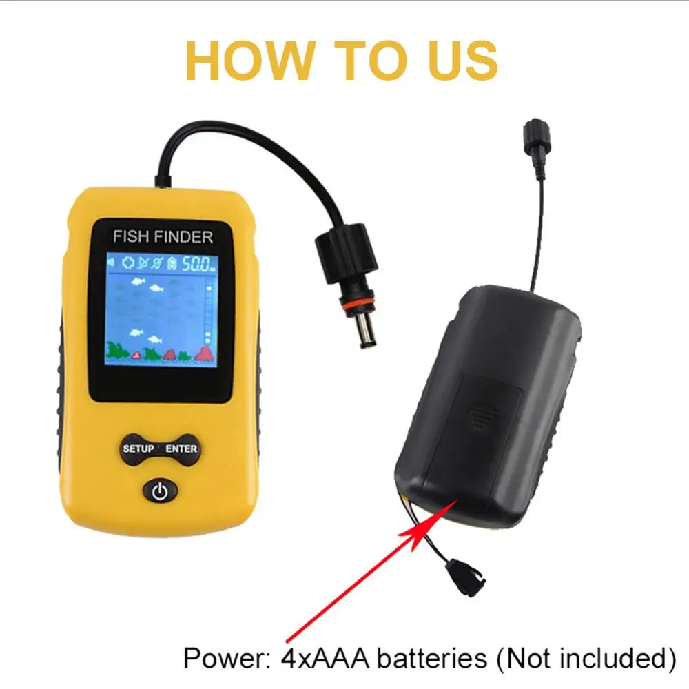 Ручной портативный гидролокатор Allarme рыболовный каяк эхолот рыболокатор