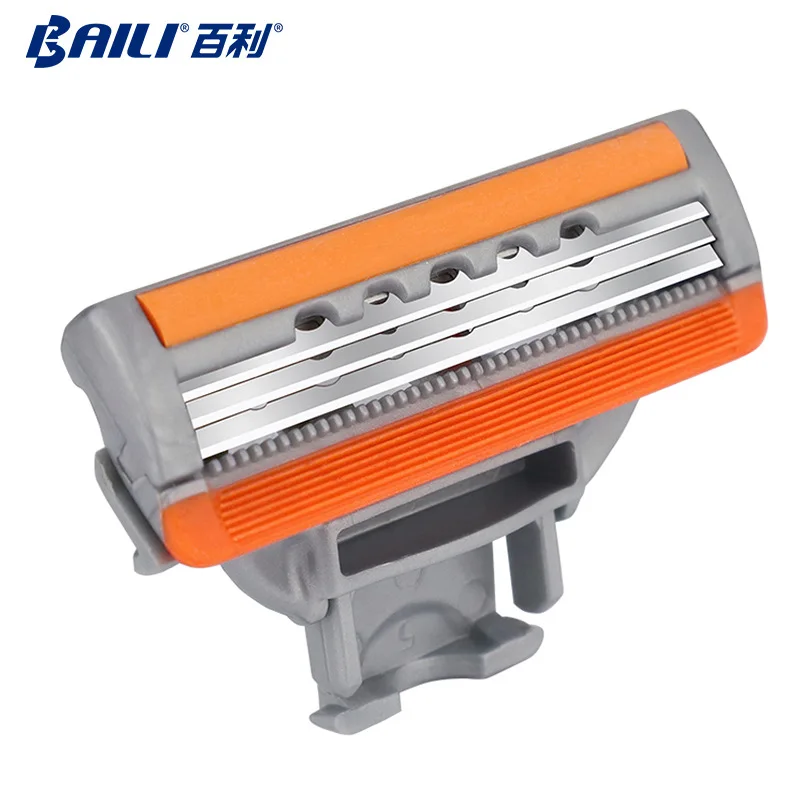 BAILI 2 шт. Мужская Ручная Парикмахерская 5 слойная Безопасная бритва бритвенные