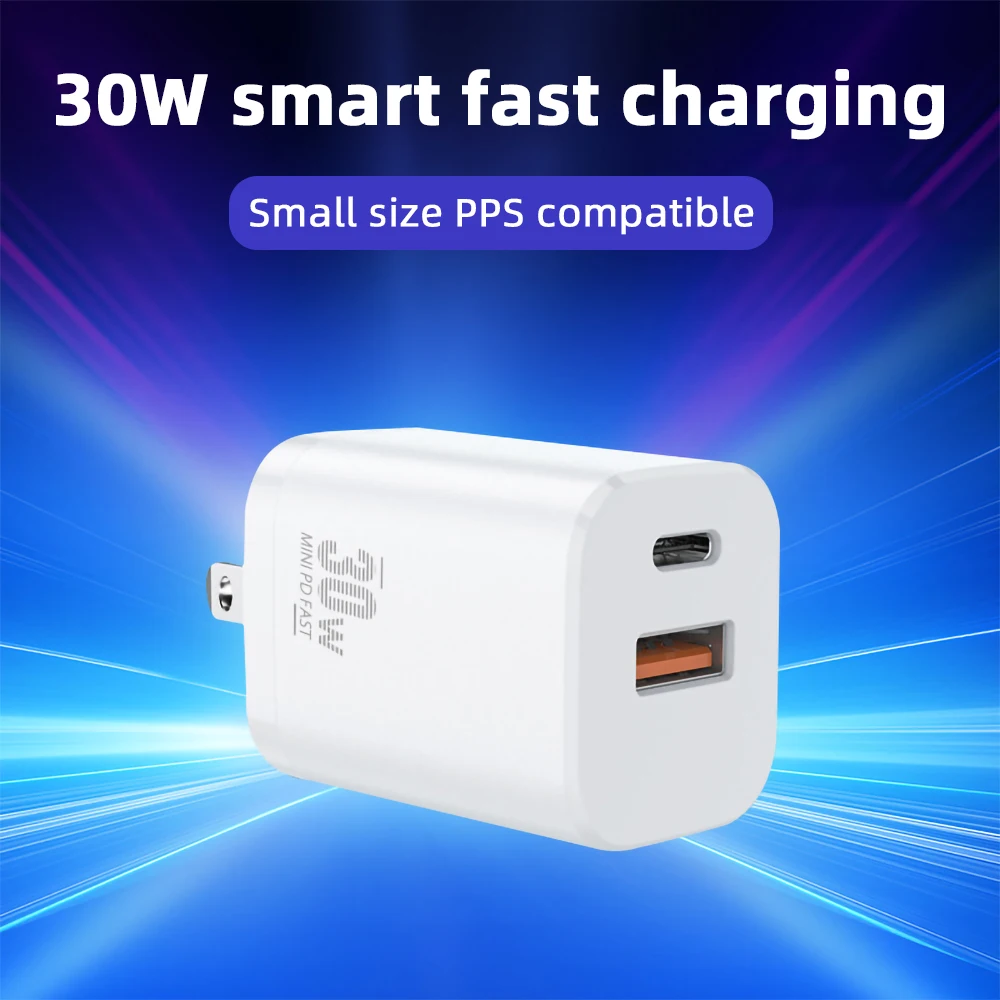 

ihuigol PD USB Charger 30W Fast Charging Wall Adapter Quick Charge QC3.0 For iPhone 13 12 Xs X 8 Samsung Xiaomi Huawei Universal