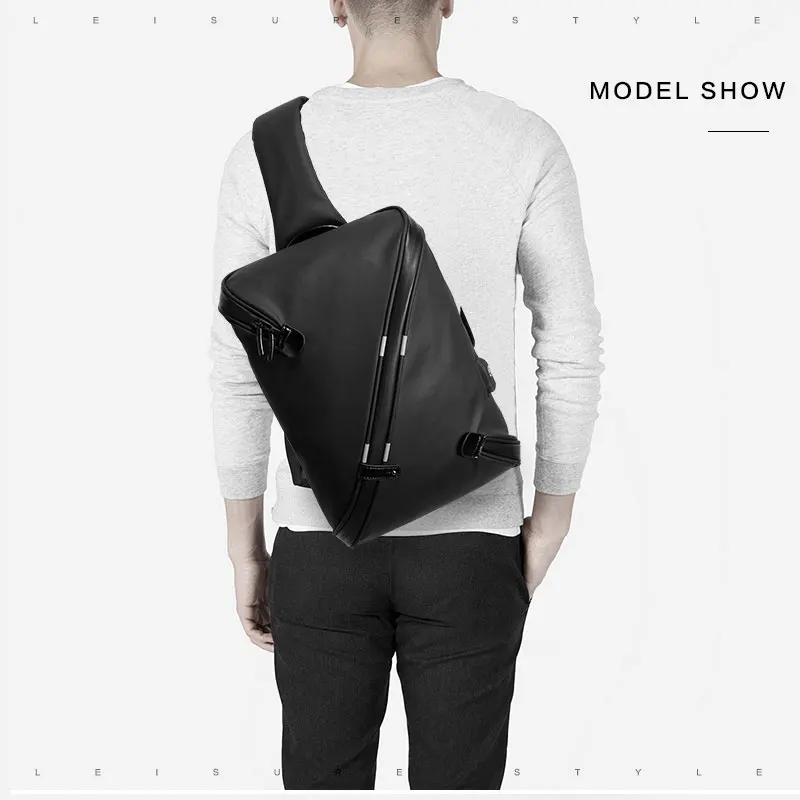 

Brand Fashion Men Chest Bag Waterproof Anti Theft Reflective USB Charging Shoulder Messenger Bags Handbag Sling Bags Flap Male