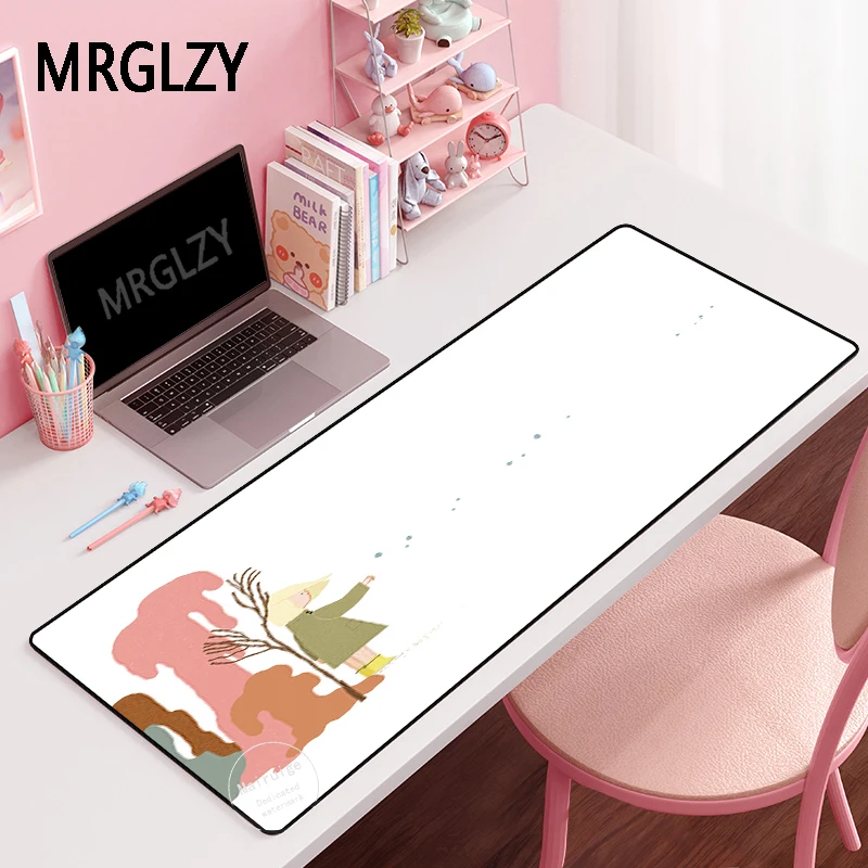 

MRGLZY Minimalist Cute Style 40X90CM XXL Large Gamer Mouse Pad Rug Carpet Laptop Gaming Accessories MousePads Desk Mat for Csgo