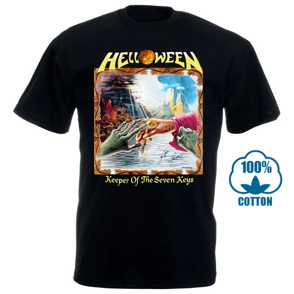 Helloween Keeper Of The Seven Keys Ii черная футболка с тяжелым металлом Gamma Ray Rage мужские футболки