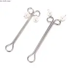 Ювелирные изделия для тела, стальные бриллиантовые зажимы, зажимы для сосков, Клиторальные зажимы, женские Клиторальные зажимы
