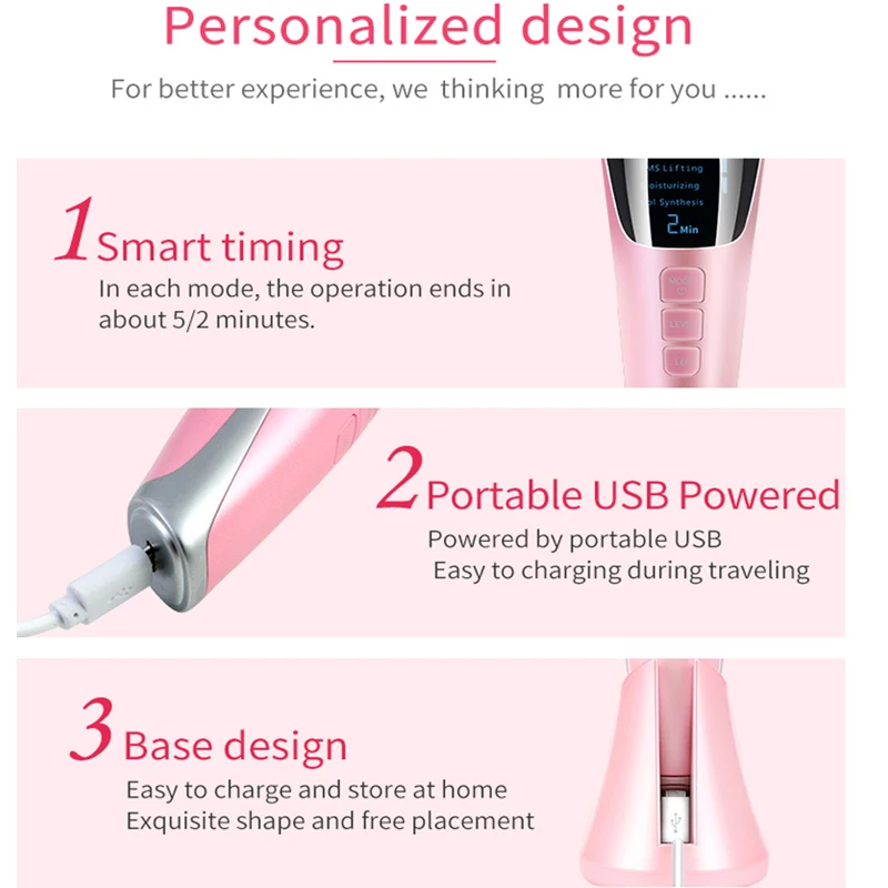 

2020 Home EMS Hot and Cold Photon Facial Beauty Instrument Anti-acne Skin Tightening Facial Cleaning Cleaner Device