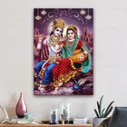 Индийская религия лорд радха кришна Холст Картина плакаты-портреты и принты на стену искусство картина для гостиной домашний декор