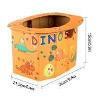 childrens folding toilet outdoor portable travel trash can camping kids potty training seat kraft paper durable box