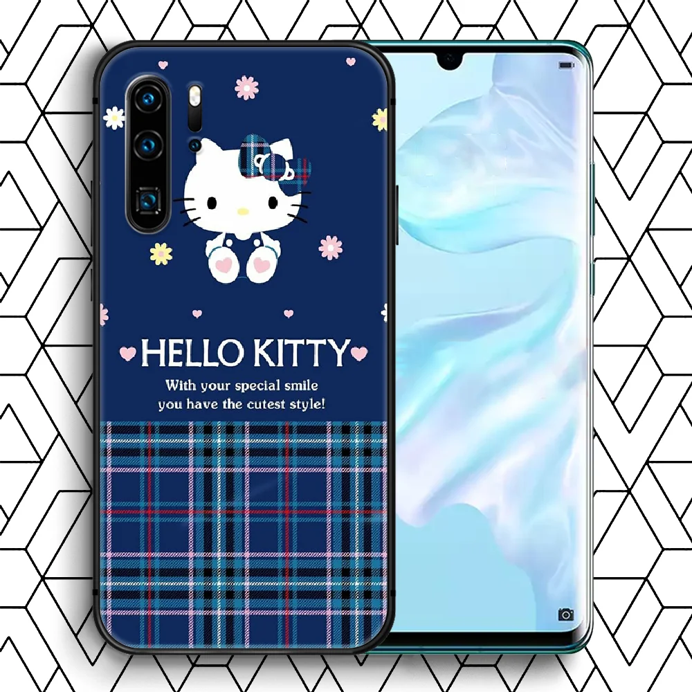 

Cartoon Hellos Kitties Phone Case For Huawei P Mate 10 20 30 40 Lite Pro smart Z 2019 nova 5t black Hoesjes Fashion Shell