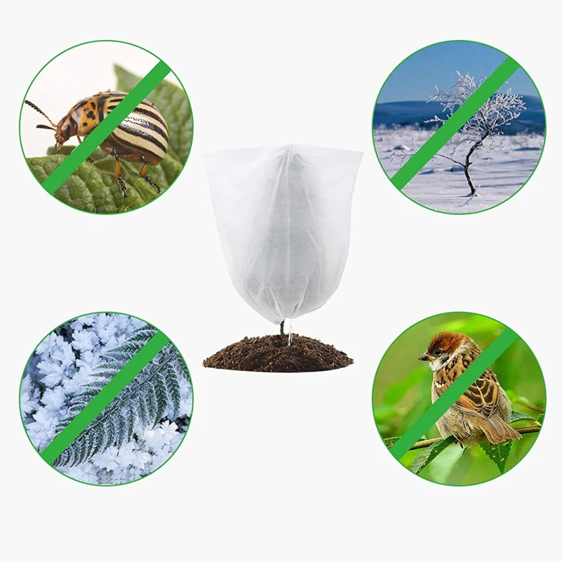 

1PC Warm Cover Tree Shrub Plant Protection Bag Plant Antifreeze Cover Gardening Tool Non-Woven Plant Winter Protective Cover