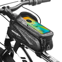 Bicycle Bag Frame Front Top Tube Cycling Bag Waterproof 6-7.2in Phone Case Touchscreen Bag MTB bike bag Bicycle Accessories