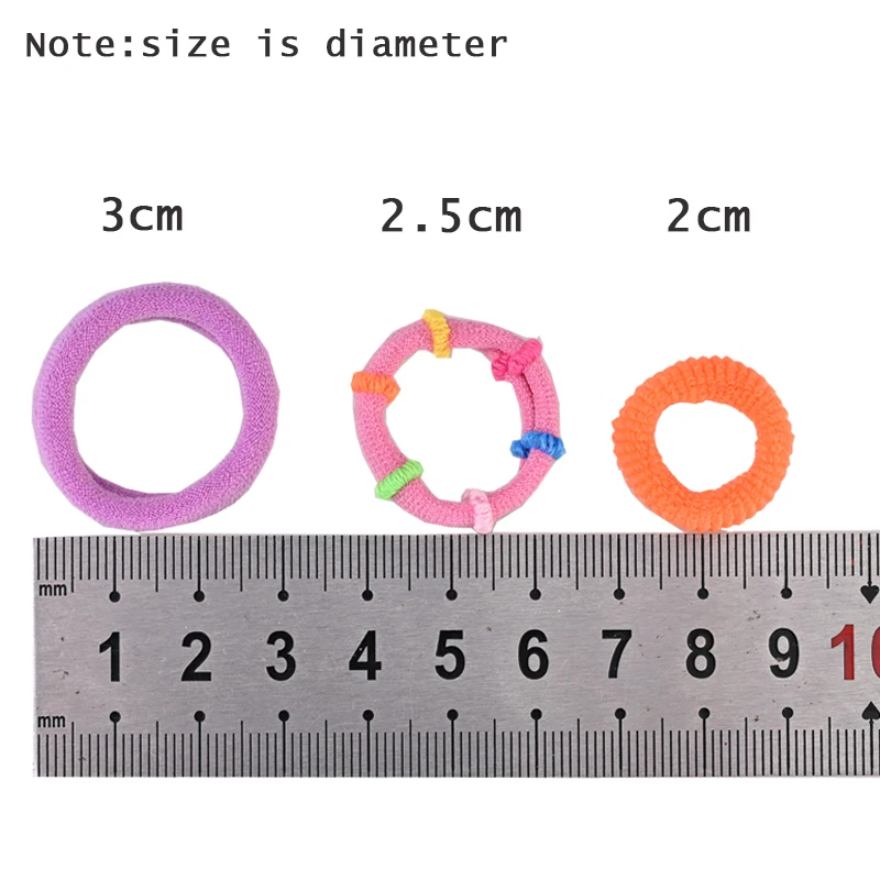 100 шт. Красочные эластичные резинки для волос девочек резинка повязка Детские