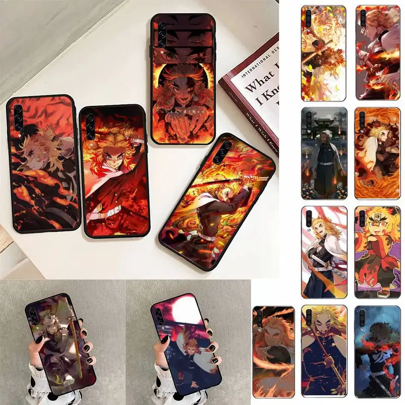 

TOPLBPCS Kyojuro Rengoku Kimetsu Phone Case For Samsung Galaxy A30 A20 S20 A50S A30S A71 A10 A10S A6 plus Fundas Coque Bumper