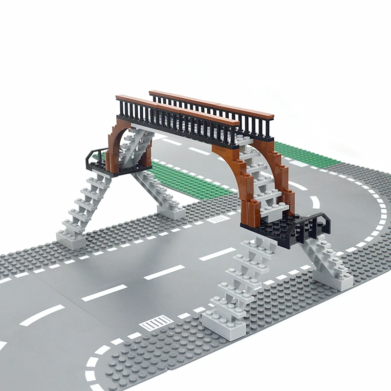 

Baseplate City Road Street traffic light Base Plate Building Blocks mini model Compatible All Brands city signal light toys