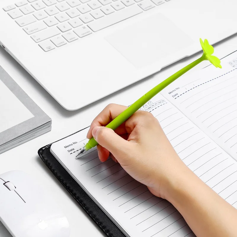 1 шт. гелевая ручка в форме четырехлистного клевера студенческие канцелярские