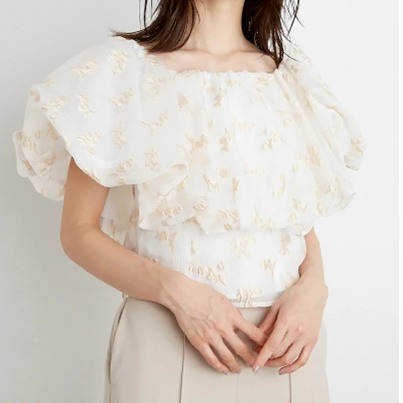 

2021 Holiday Print 2 Pcs Women Set Slash Neck Shoulder Strapless Shirt + High Waist Hip A Line Skirt Summer Bohemian Suit