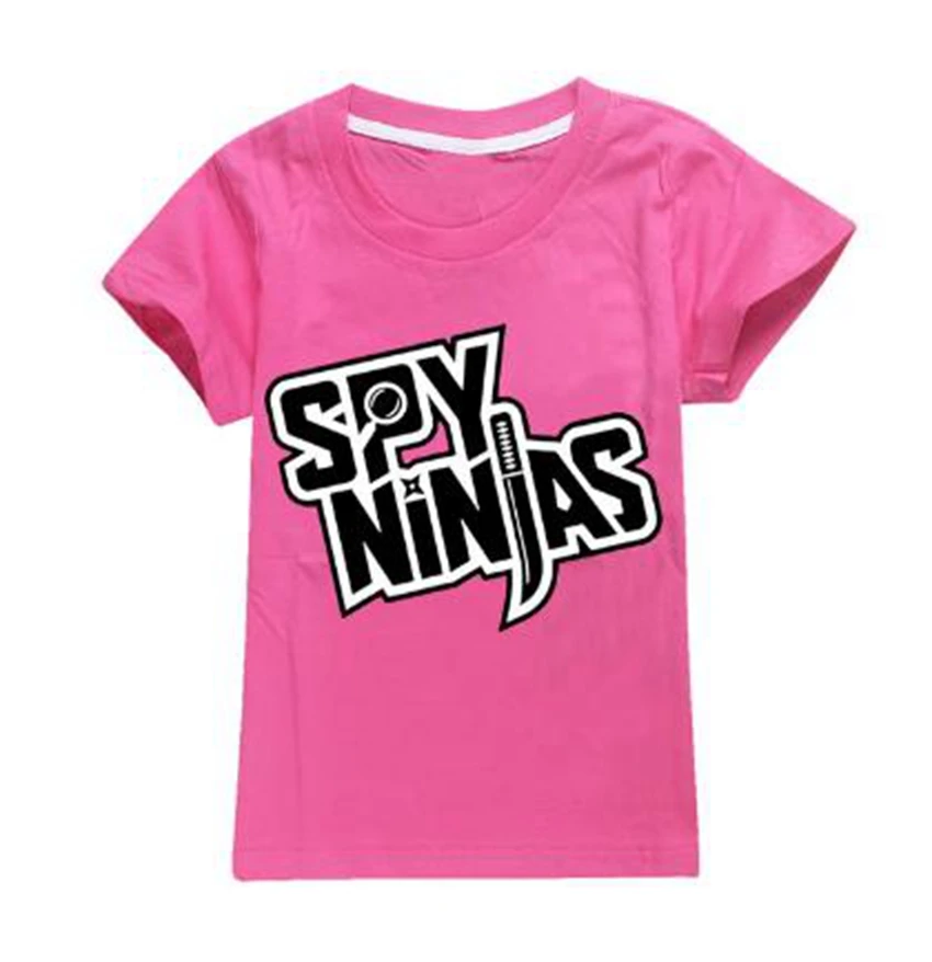 

Летняя детская футболка с коротким рукавом для косплея шпиона ниндзя, хлопковые футболки, одежда для девочек, футболки для мальчиков, костюмы, кавайная Рождественская рубашка
