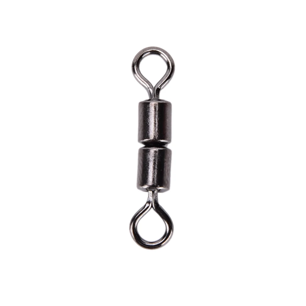 

20PCS Fishing Barrel Bearing Rolling Swivel Solid Ring LB Lures Connector