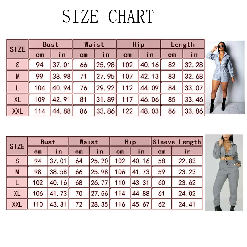 

Women Reflective Zipper Playsuit Long Sleeve Top Casual Outfits Jumpsuit