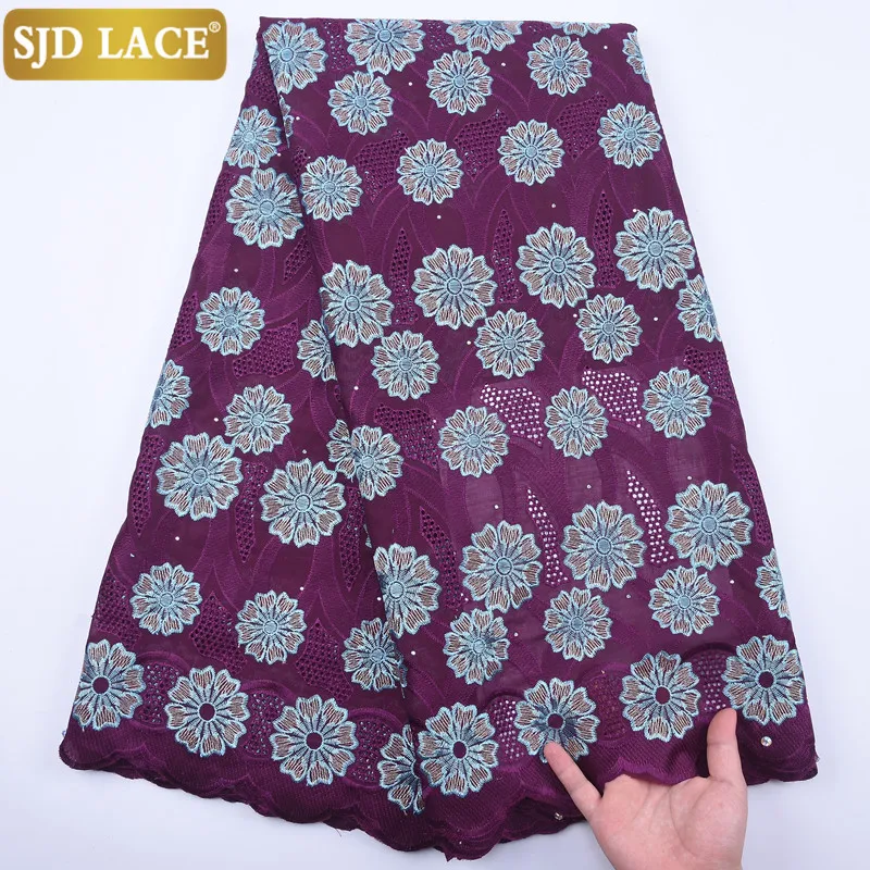 SJD кружево 2020 африканская кружевная ткань с камнями нигерийская хлопковая