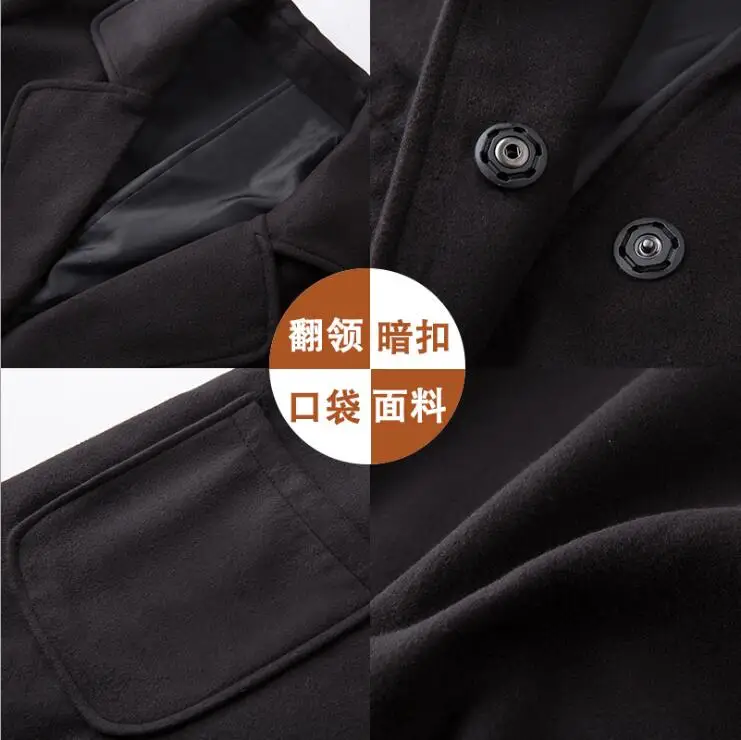 

Women's autumn and winter new large size long loose woolen coat fashion coat large pocket office fashion solid color coat