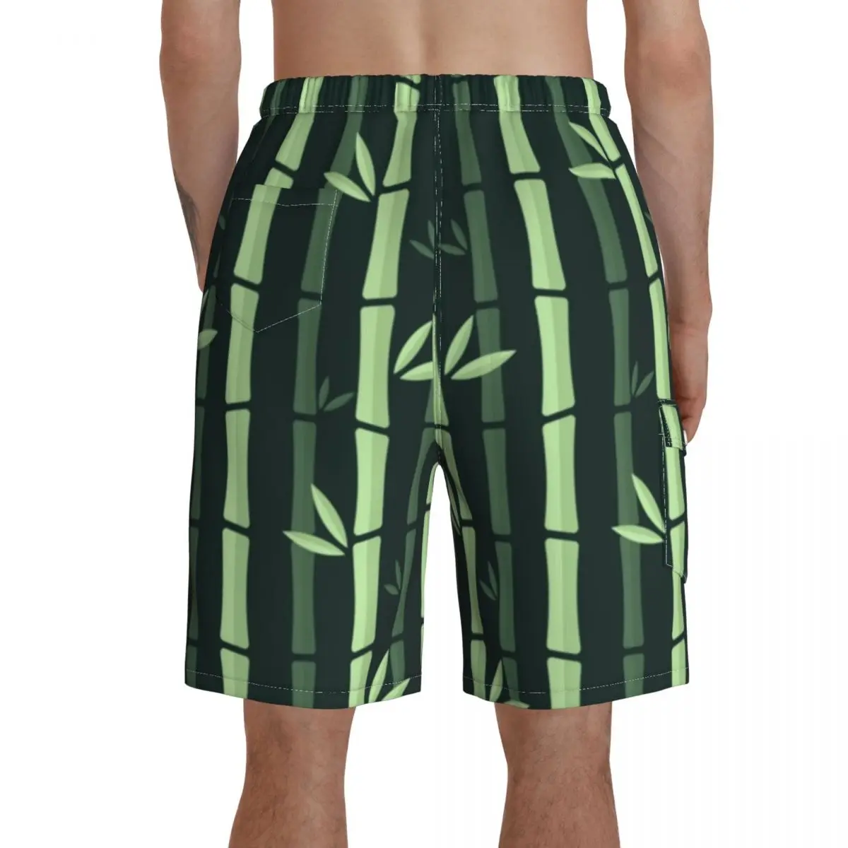 

Bamboo Board Shorts Polyester Swimming Trunks Bathing Funny Men Swim Trunks