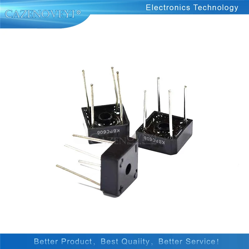 10 шт./лот KBPC608 KBPC-608 6A 800 в однофазный диод 4-контактный мостовой выпрямитель Новый и