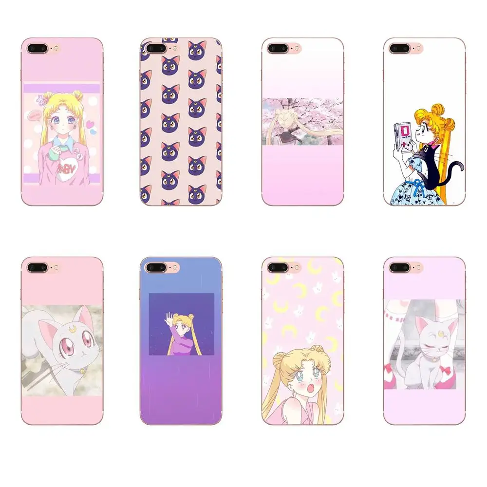 Мягкий ТПУ чехол для мобильного телефона Сейлор Мун ультра тонкий мультяшный