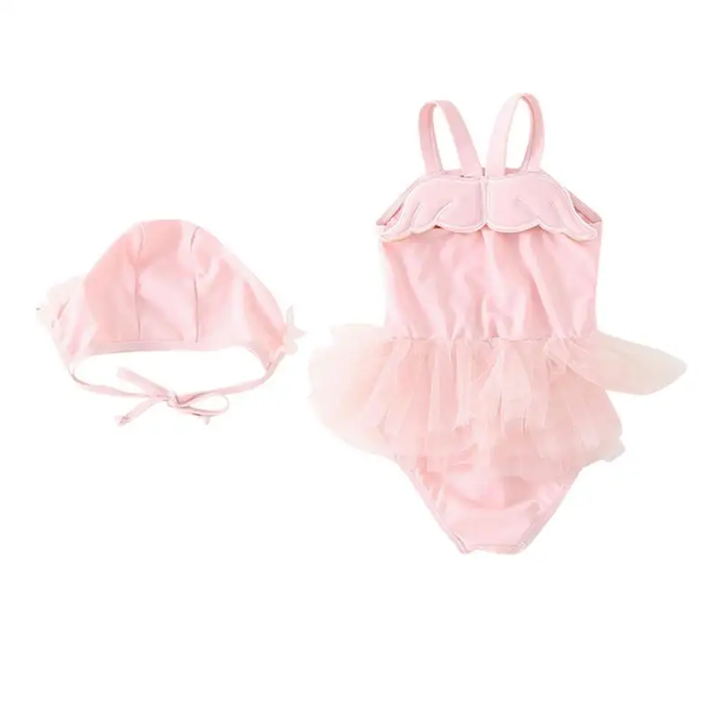 Газовая юбка детские купальники цельные купальные костюмы с изображением ангела