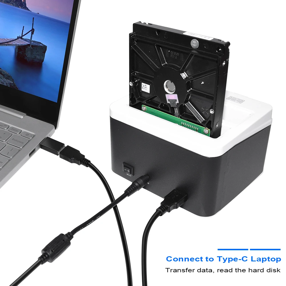 Стыковочная станция DeepFox USB 3 0/Type C на два жестких диска SATA для жесткого 2 5 дюйма/3