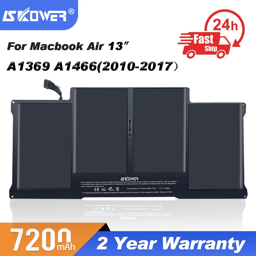 Аккумулятор для ноутбука SKOWER Apple Macbook Air 11 13 дюймов A1466 A1370 A1369 A1465 ноутбук A1375 A1406 A1405