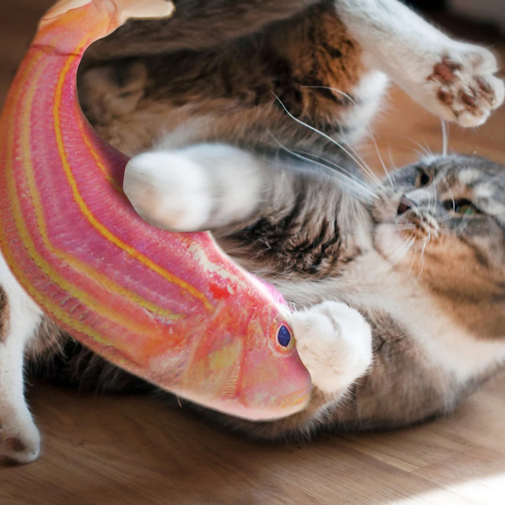 

2021 NEW Electric Fish Cat Toy Realistic Plush Moving Fish Catnip Kicker Toys Electric Fish Toy With USB Cable Pet Cat Supplies