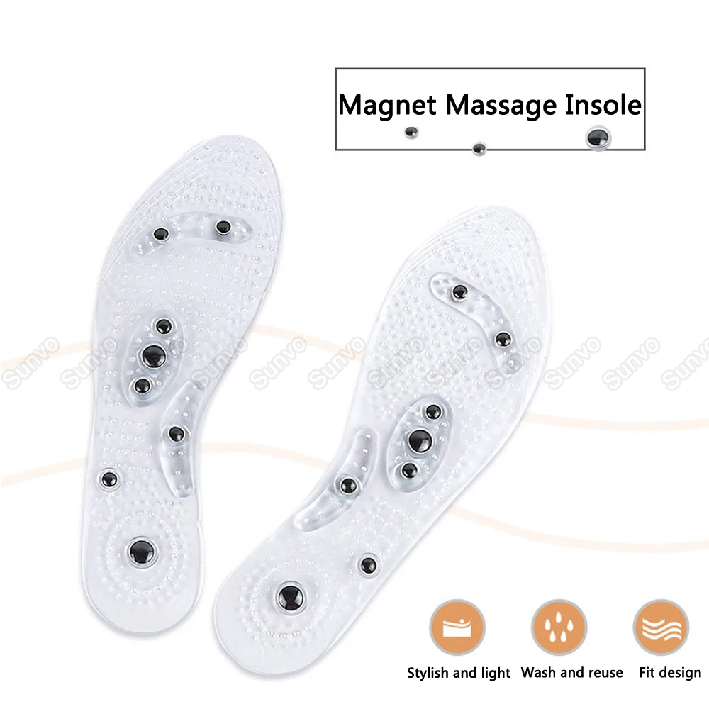 Стельки из силикона магнитные для похудения с поддержкой свода стопы массажные